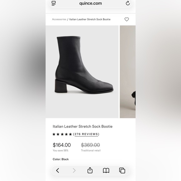 NWT Quince Leather Sketch Sock
Sleek Black Ankle Boot size 7 - Picture 10 of 10